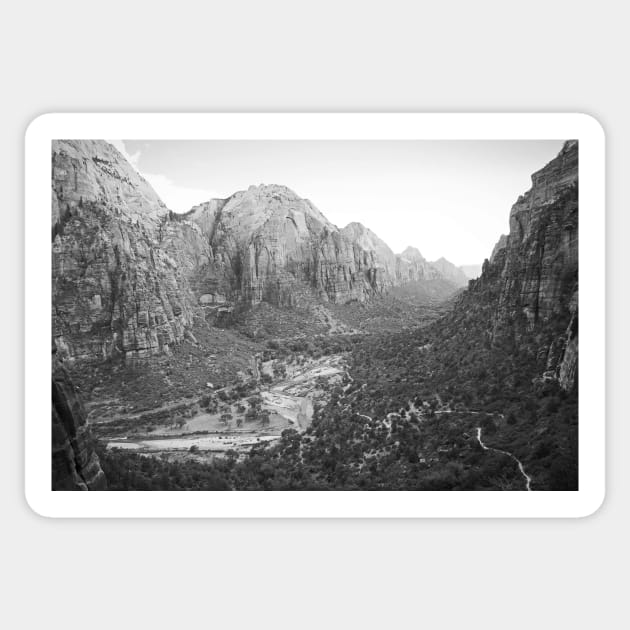 Descending from Angels Landing Sticker by bobmeyers